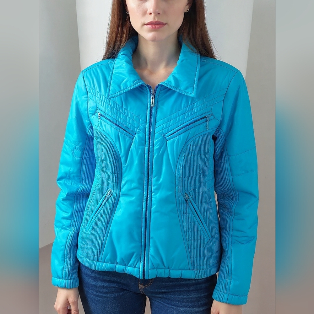 Vintage Miss Sixty Turquoise Puffer Jacket